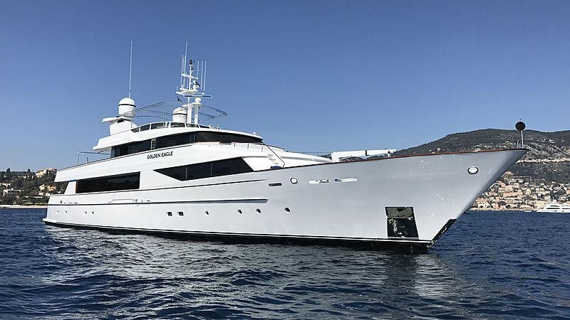 a large white ship aboard GOLDEN EAGLE Yacht for Charter