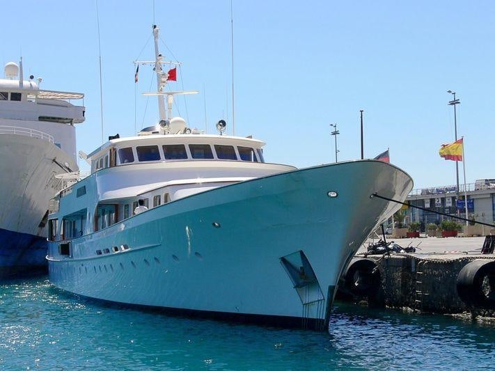 a couple of large white boats aboard SECRET LIFE Yacht for Charter