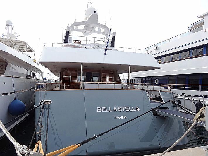 a group of boats docked aboard BELLA STELLA Yacht for Charter