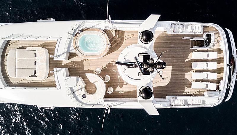a satellite in space aboard AMADEUS I Yacht for Charter