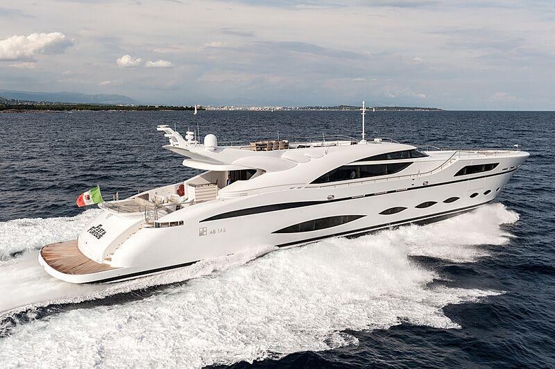 a white yacht on the water aboard FAST & FURIOUS Yacht for Charter