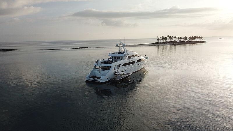 a boat in the water aboard ISLAND HEIRESS Yacht for Charter