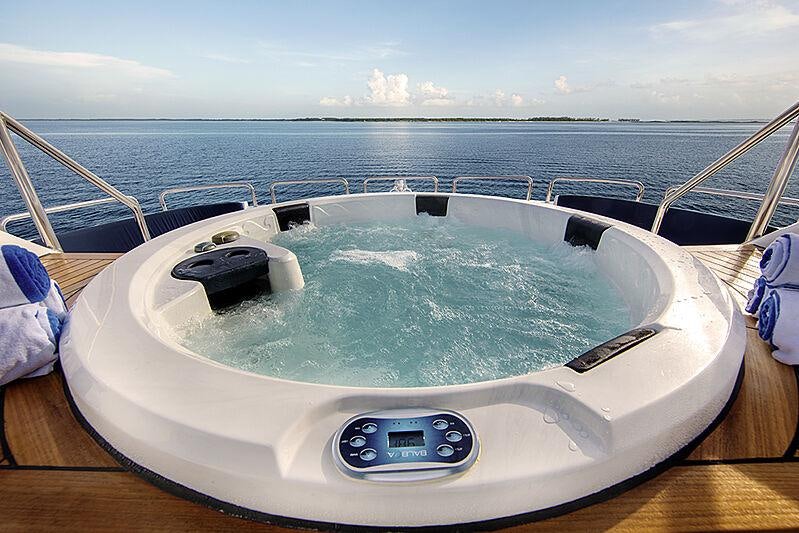 a boat on the water aboard ISLAND HEIRESS Yacht for Charter