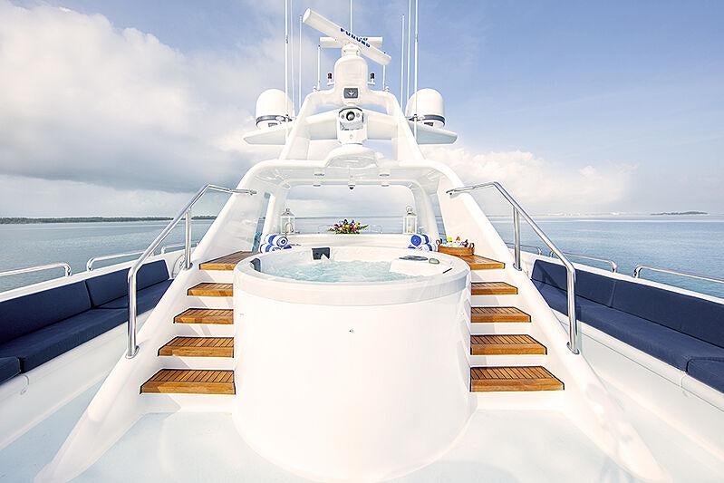 a boat on a boat aboard ISLAND HEIRESS Yacht for Charter