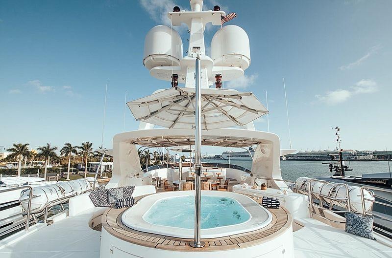 a white building with a dome and a dome on top aboard ALEGRIA Yacht for Charter