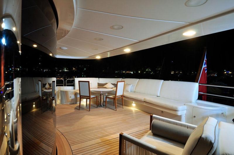 a large room with a couch and chairs aboard GRANDE AMORE Yacht for Charter
