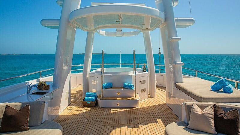 a boat on the water aboard STARSHIP Yacht for Charter