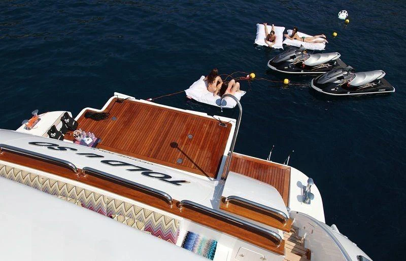 a boat with people on it aboard SUR LA MER Yacht for Charter