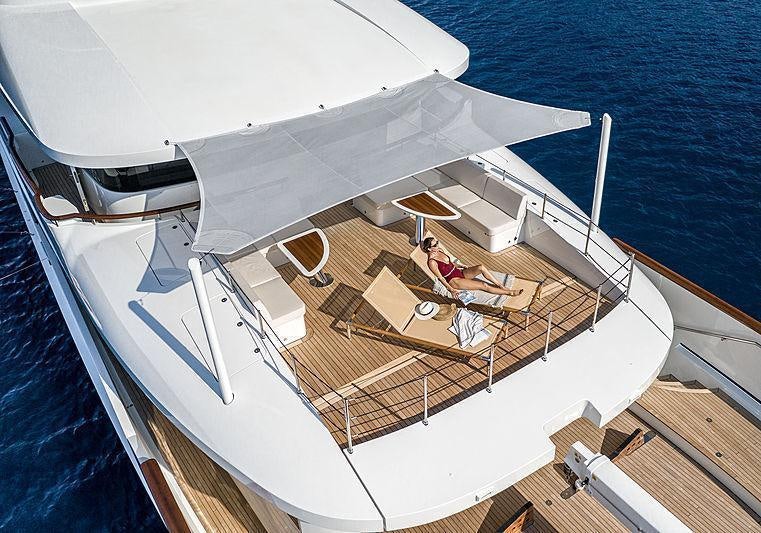 a boat on the water aboard SUNRISE Yacht for Charter