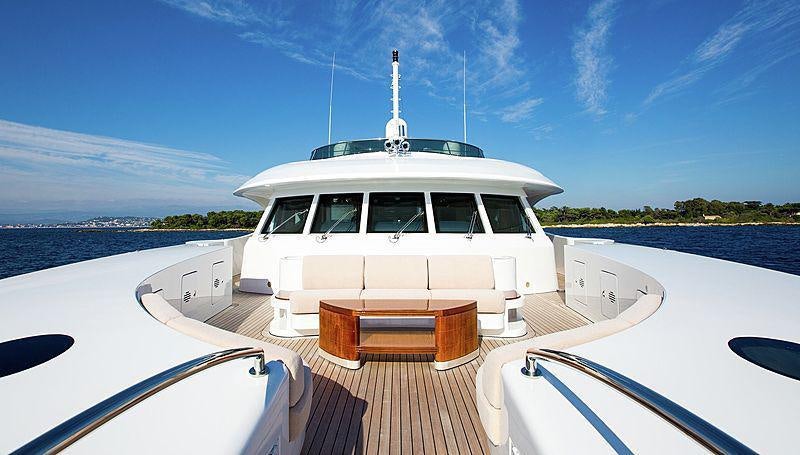 a boat on a body of water aboard HOLIDAY Yacht for Charter