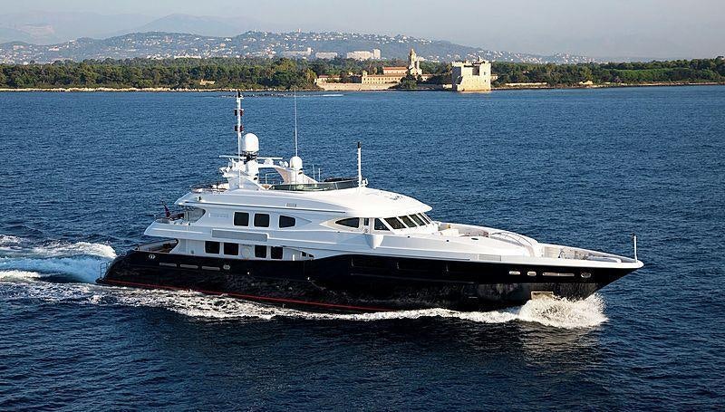 a boat on the water aboard HOLIDAY Yacht for Charter