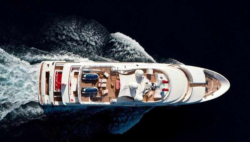 a space ship in space aboard EMOTION 2 Yacht for Charter