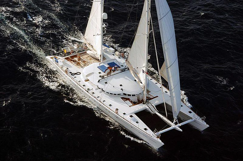 a sailboat on the water aboard DOUCE FRANCE Yacht for Charter