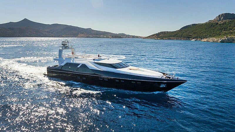 a boat on the water aboard AQUARELLA Yacht for Charter