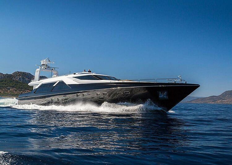 a boat on the water aboard AQUARELLA Yacht for Charter