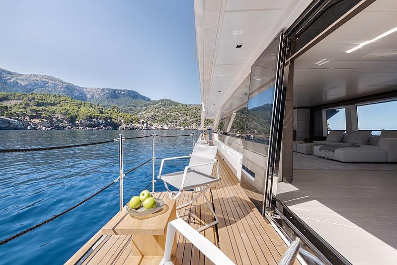 a boat on the water aboard PALOMA Yacht for Charter