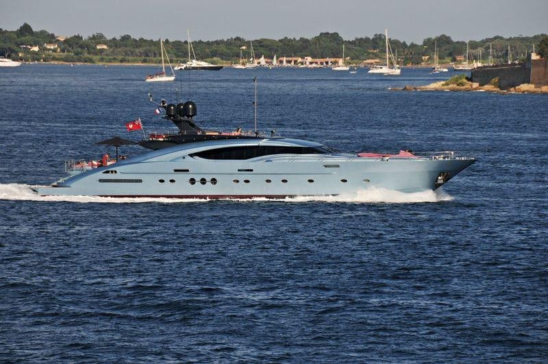 a white boat in the water aboard WAVERUNNER Yacht for Charter