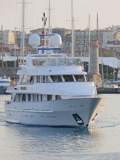 a boat in the water aboard DESAMIS B Yacht for Charter