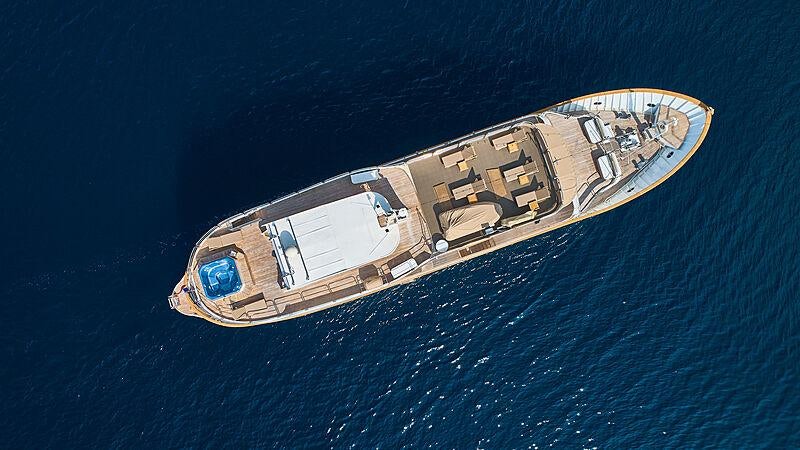 a satellite in the sky aboard LA PERLA Yacht for Charter