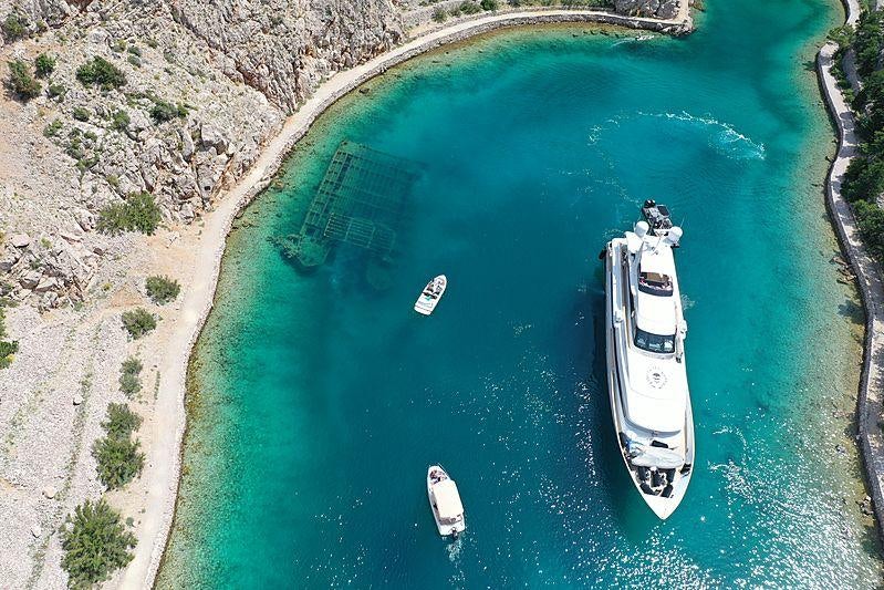 a boat on the water aboard INDIGO STAR I Yacht for Charter