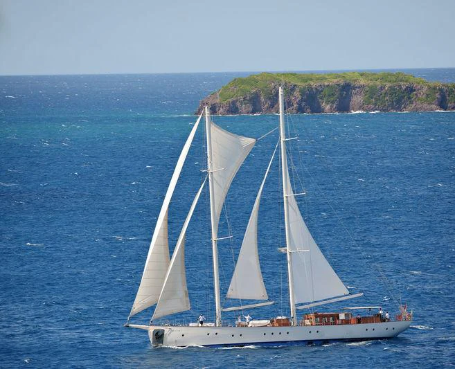 a sailboat on the water aboard KAIROS II Yacht for Charter