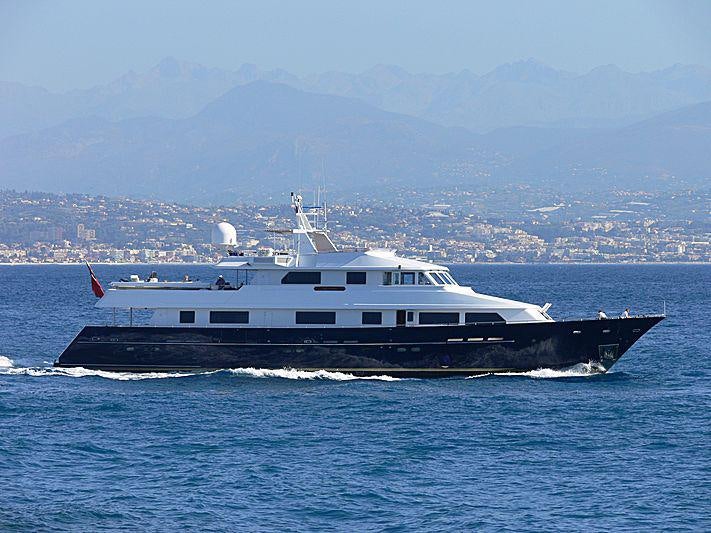 a large boat on the water aboard MAGIX Yacht for Charter