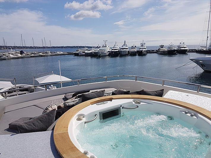 a boat in the water aboard AWAY Yacht for Charter