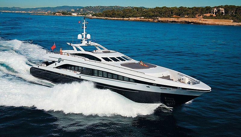 a boat on the water aboard G-FORCE Yacht for Charter