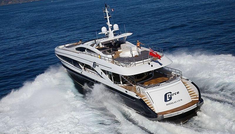 a boat on the water aboard G-FORCE Yacht for Charter