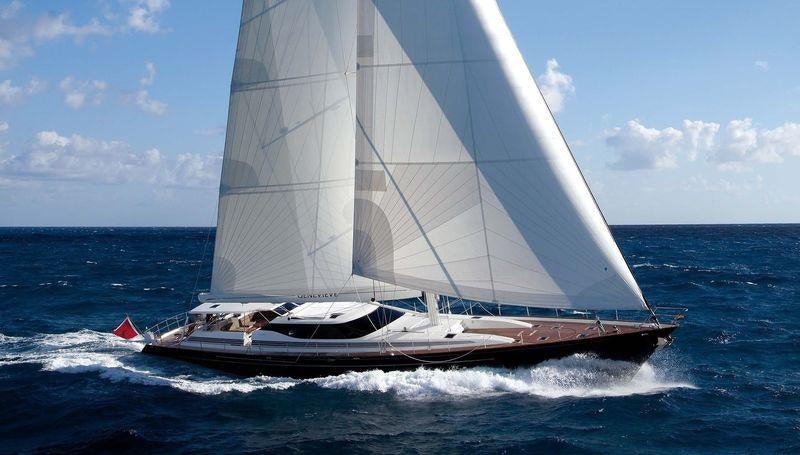 a sailboat on the water aboard GENEVIEVE Yacht for Charter