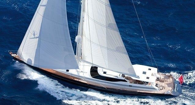 a boat on the water aboard GENEVIEVE Yacht for Charter