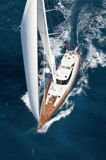 a boat on the water aboard GENEVIEVE Yacht for Charter