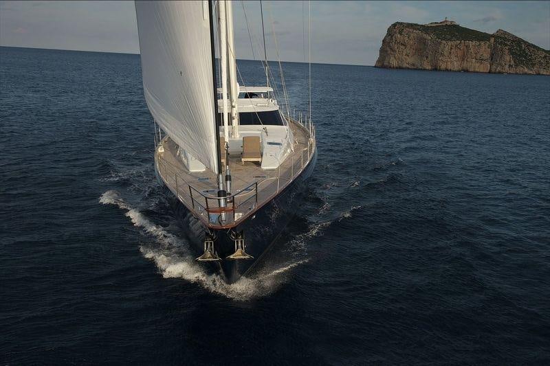 a boat on the water aboard GENEVIEVE Yacht for Charter