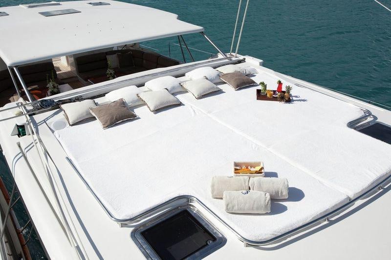 a boat on the water aboard GENEVIEVE Yacht for Charter