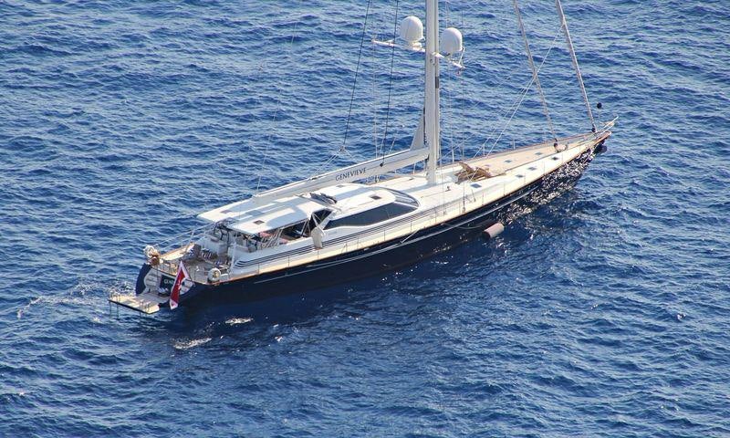 a boat in the water aboard GENEVIEVE Yacht for Charter