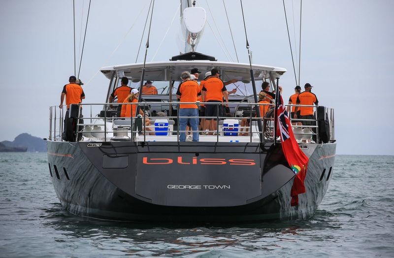 a group of people on a boat aboard BLISS Yacht for Charter