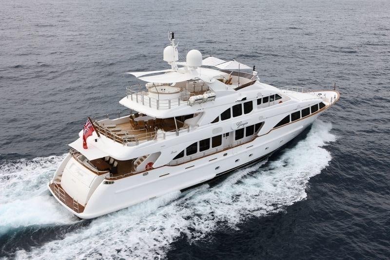 a boat on the water aboard GIORGIA Yacht for Charter
