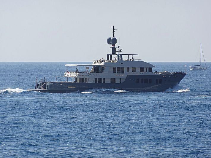a large boat in the water aboard ZULU Yacht for Charter