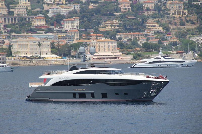a couple of boats in the water aboard ANTHEYA III Yacht for Charter