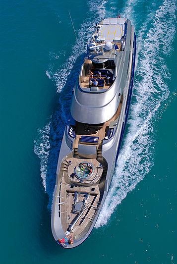 a large ship in the water aboard PRINCESS ILUKA Yacht for Charter