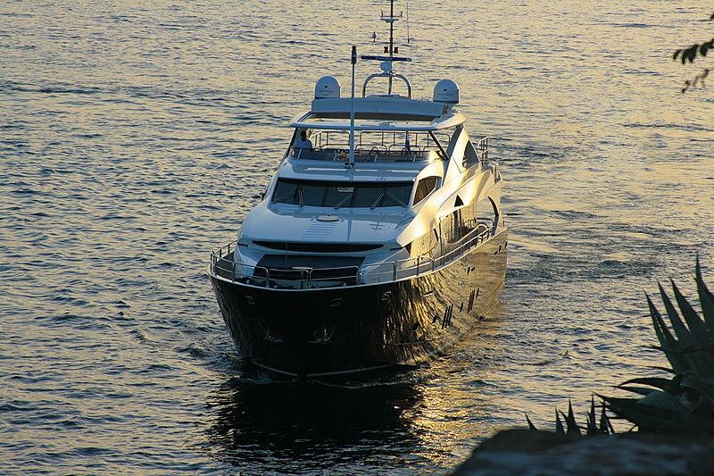 a boat in the water aboard ARAGO Yacht for Charter