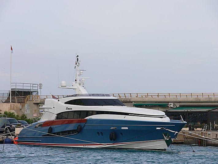 a boat is parked in the water aboard BENITA BLUE Yacht for Charter