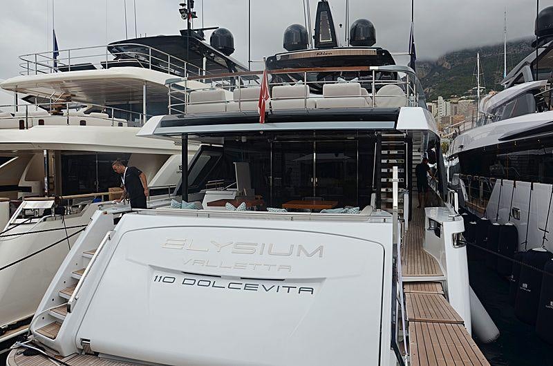 a person standing on a boat aboard ELYSIUM I Yacht for Charter