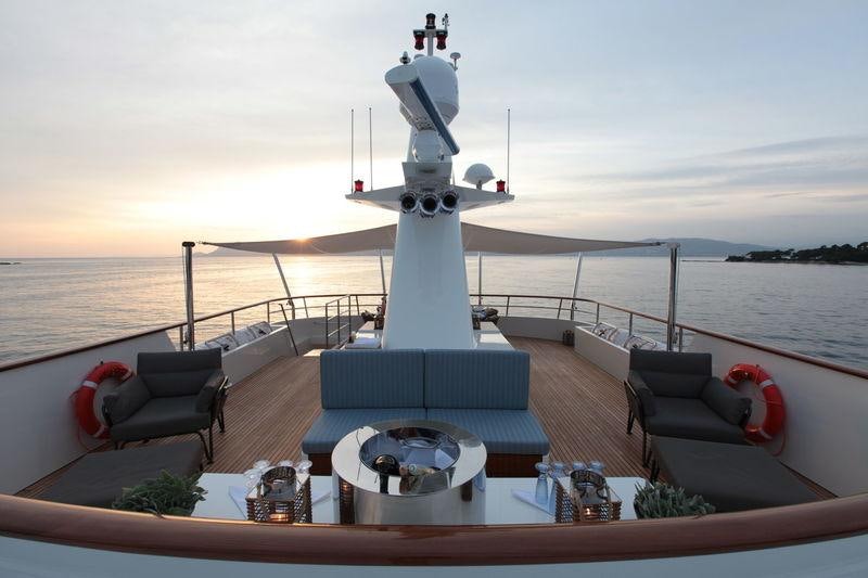 a space shuttle on a launch pad aboard ROBBIE BOBBY Yacht for Charter
