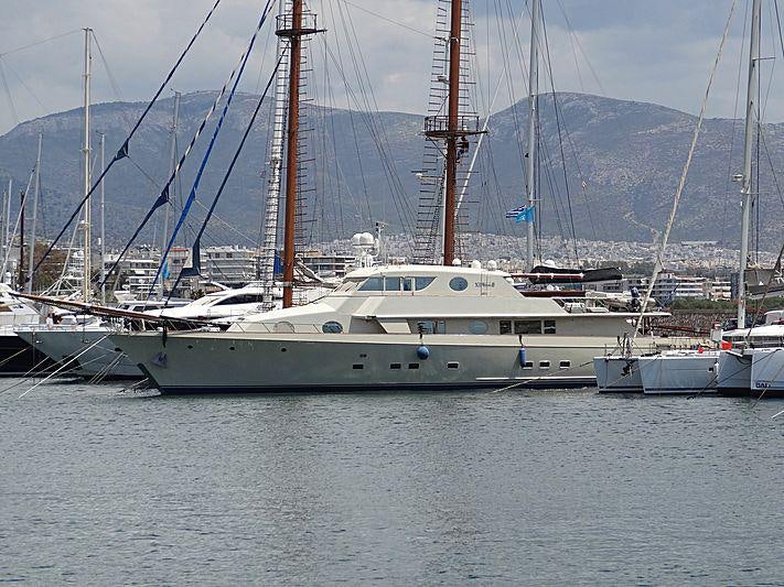 a boat in the water aboard XIPHIAS Yacht for Charter