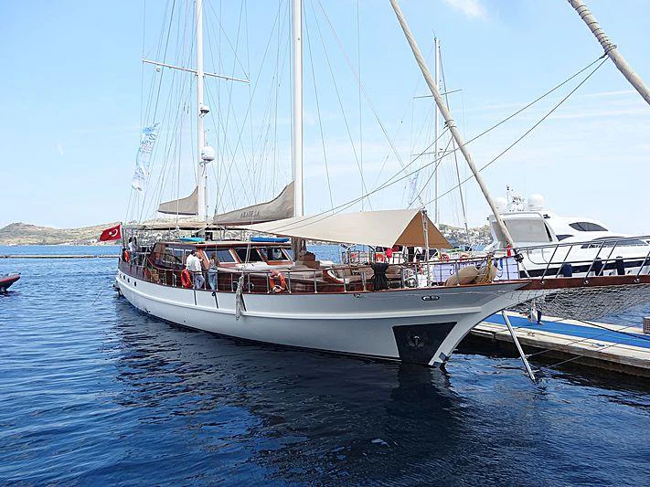 a boat on the water aboard ARABELLA Yacht for Charter