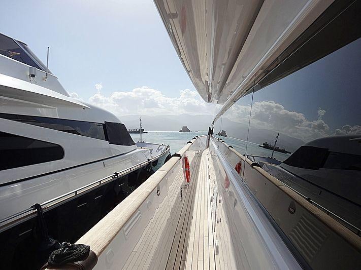 a boat on the water aboard ALEXIA Yacht for Charter