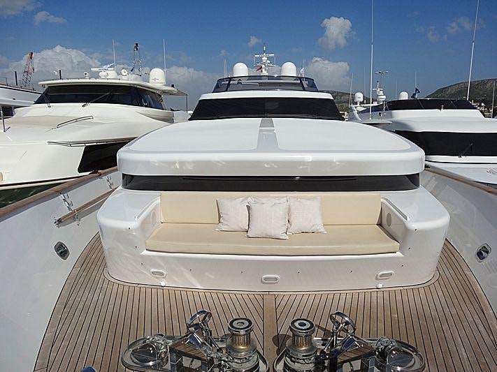 a boat with towels on it aboard ALEXIA Yacht for Charter