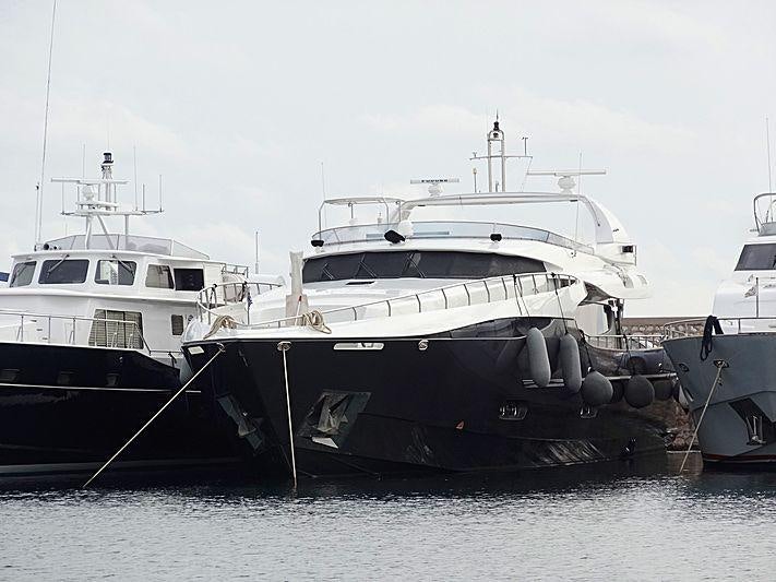 a group of boats in the water aboard SANJANA Yacht for Charter