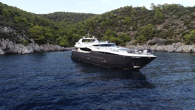 a boat on the water aboard SANJANA Yacht for Charter